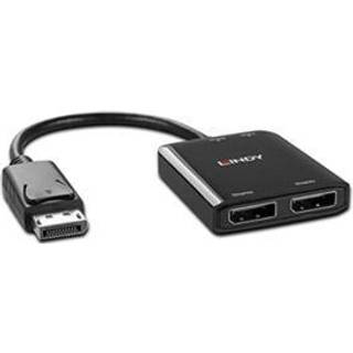 Lindy 2 port DisplayPort 1.2 MST splitter hub, sort | PRIS-MATCH