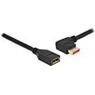 Delock DisplayPort 1.4 forlængerkabel - 90° venstre - 8K - 1 m