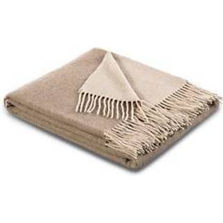 Luksus cashmere plaid fra Biederlack - NATUR/SAND, EKSTRA LANG