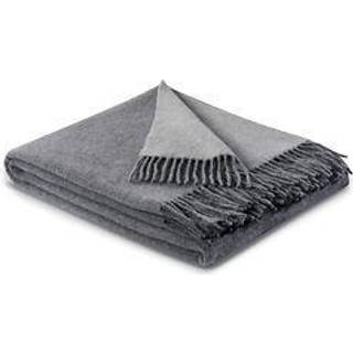 Luksus cashmere plaid fra Biederlack - GREY/SILVER, EKSTRA LANG