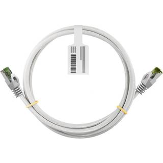 Goobay GHMT-certificeret CAT 8.1 netværkskabel, S/FTP (PiMF), hvid kobberleder, LSZH halogenfri kabelkappe, 1 m