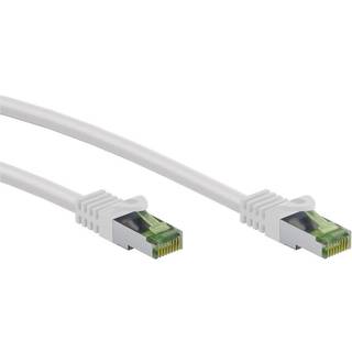 Goobay RJ45 netværkskabel med CAT 8.1 S/FTP råkabel, AWG 26, hvid