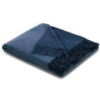 Luksus cashmere plaid fra Biederlack - JEANS/MARINE, EKSTRA LANG