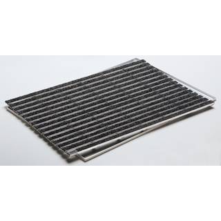 Plastmo Vario indendørs måtte med ribber og ramme, antracit - 60 x 40 cm