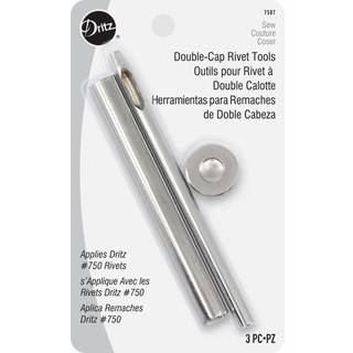 Dritz 750T dobbeltkap rivetværktøj: Metalværktøj med stempel og ambolt til 750-33/38/65 nitter
