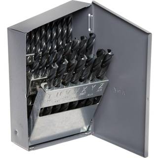 Chicago Latrobe 57718 150-serie High-Speed ???teel Jobber L?ngde Borbit Set med metalhus Sort Oxide Finish 118 Grad Conventionel Point Letter Si