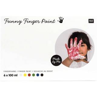 Fingerfarbe Set 6x100ml - Mehrfarbig