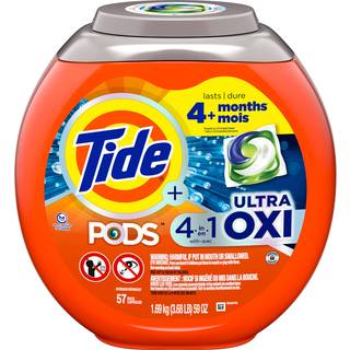 Tide Pods Liquid Vaskeri Detergent Soap PACS 4-N-1 Ultra Oxi Han kompatibel indbygget i for-behandling til pletter 57 t?lling