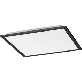Flat LED-loftlampe, CCT, sort, 45 x 45 cm