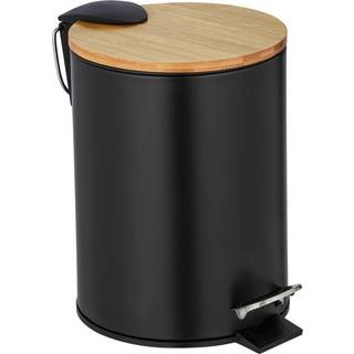 Wenko Bambusa toiletspand, bambus med sort finish