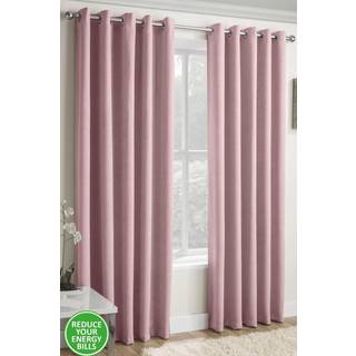 Enhanced Living Enhanced Living Blush Pink Vogue Ready Made Thermal Blackout Eyelet Curtains