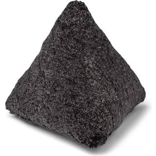 Lammeskindspude | Hematite | Korthåret | 35x35x35 cm