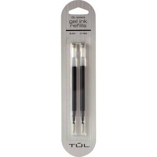 Tul Gel Pen Refills Medium Point 0,7 mm sort bl?kpakke med 2 p?fyldninger