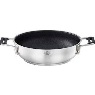 Rösle Silence PRO Servierpfanne 24 cm mit Antihaftversiegelung ProResist - Edelstahl - Schwarz,Silber