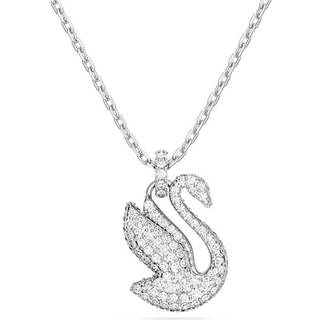 Swarovski Iconic Swan Anhänger, Schwan, Mittel, Weiß, Rhodiniert