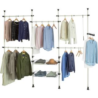 SoBuy Garderobestativ Telescopregal KLS04 - Justerbart