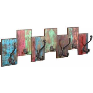 Knagerække Med 7 Kroge Massivt Genbrugstræ