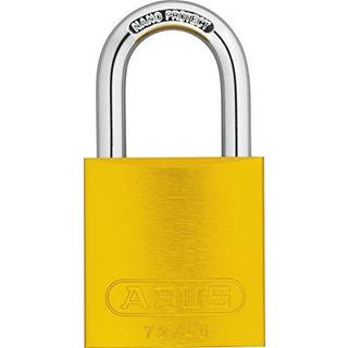 ABUS Yellow 72/40 Lockout Tagout h?ngel?s m/ 1"""" sj?kle Enkelt h?ngel?s N?glet forskelligt 1 h?ngel?s med 2 n?gler