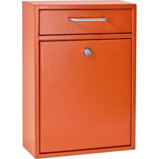 Mail Boss 7425 High Security Steel Locking Wall Montered Mailbox Office Drop Kommentar Indskud Boks Orange