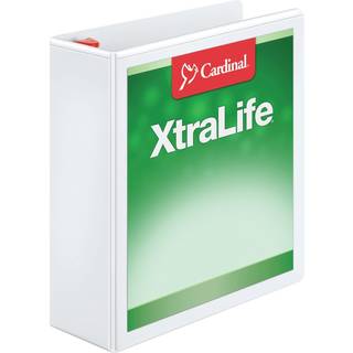 Cardinal Xtralife Locking Slant-D Ring Binder 3 """" Ringe 52% genanvendt hvid