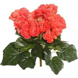 Vickerman Everyday Artificial Orange Begonia Bush 9.5 """" Long - Premium Faux Floral Decor til bryllup eller hverdagslige arrangementer - vedligeh