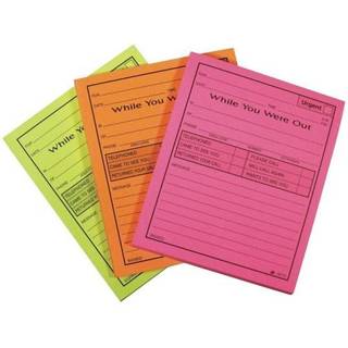 TOPS 9711NEON Message Pad """" Mens du er ude """" 4-tommer X5-1/2-tommer 6/PK Neon AST
