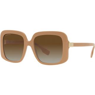 Burberry BE4363F PENELOPE Asian Fit Polarized 3990T5 55 Solbriller Kvinder Brun - Beige Brown - 55mm