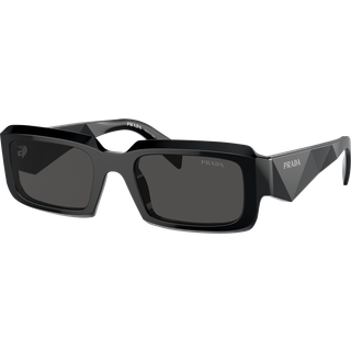 Prada Mand PR 27ZS 16K08Z Solbriller Acetat Sort Grå Geometrisk Normal
