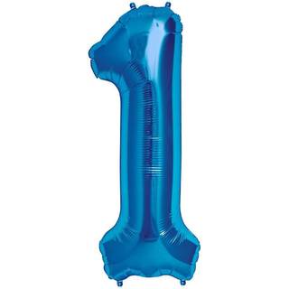 Folienballon Zahl 1 Blau