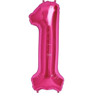 Folienballon Zahl 1 Pink