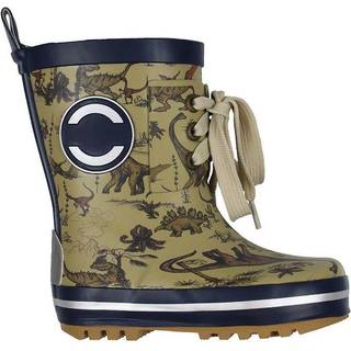 Mikk-Line - Gummistøvler m. print og snørebånd - Olive Gray - 34