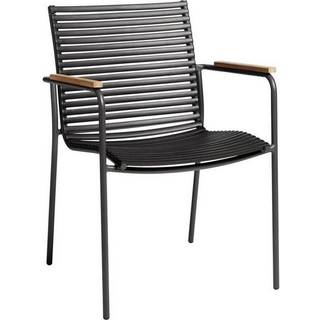 Mood Classic havestol med teak armlæn - sort (På lager i varehus)