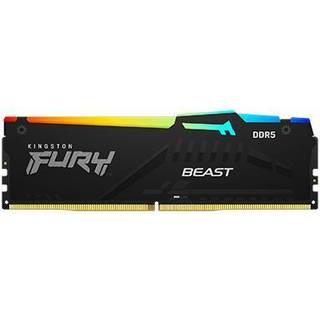 Kingston FURY Beast RGB DDR5-6000 - 32GB - CL36 - Single Channel (1 pcs) - AMD EXPO - Sort med RGB