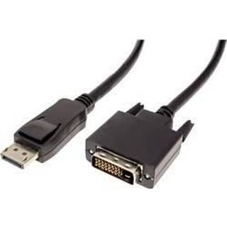 VALUE DisplayPort Kabel, DP - DVI (24 + 1), 1,5m, Sort, Displayport: Han - DVI: Han