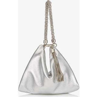 Jimmy Choo Callie metallic leather clutch - silver - One Size