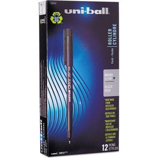 Uni-Ball 60040 Onyx Roller Ball Stick Farve-baseret pen Black Ink Micro Dozen