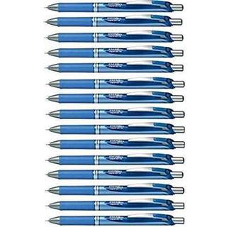 Pentel Energel Deluxe RTX Udtr?kkelig flydende gelpen 0,5 mm Fin linje N?le Tip Bl? bl?k/bl? kropspakke p? 15