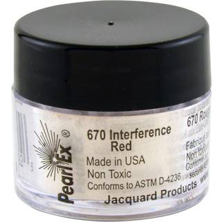 Jacquard Pearl Ex Pigment Powder 3 Grams Interferens Rød - Løs glimmerpulver til epoxyharpiksen Vandfarver Kalligrafi Blæk & ler - Epoxypigmentpu