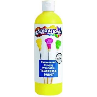 Farvning Vaskbar Tempera Paint 16 fl oz fluorescerende gul neon Ikke -giftigt levende dristige lyse b?rn Paint Craft Hobby Fun Art Supplies (vare