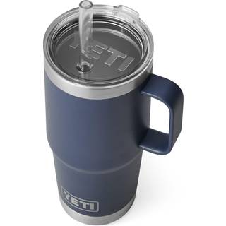 Yeti Rambler 25 oz tumbler med h?ndtag og halml?ge rejse krus vand tumbler vakuum isoleret kop med h?ndtag rustfrit st?l marinebl?