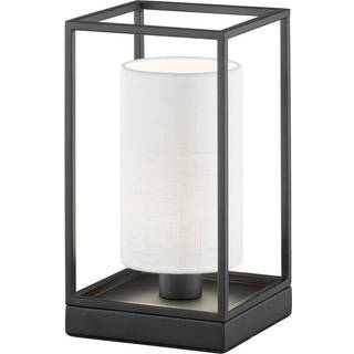 Gilli bordlampe, sort/hvid, hør, metal, højde 29 cm