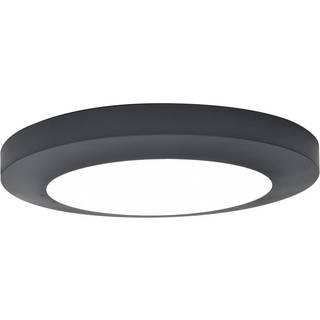 LUTEC KAYAH udendørs LED væglampe/loftlampe, Ø30,5 cm, IP54, mørk grå