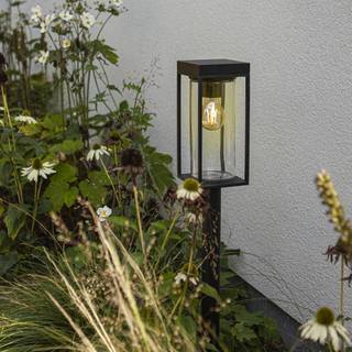 LUTEC FLAIR bedlampe med spyd, solceller og sensor, H76 cm, E27, sort