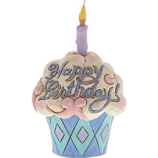 ENESCO (4052066) Jim Shore Heartwood Creek Mini f?dselsdag Cupcake Stone Resin Figur 3,75 """" Multicolor
