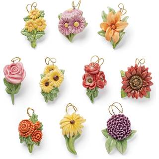 Lenox 890508 Fall Flowers 10-Piece Ornament Set
