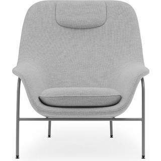 Normann Copenhagen - Drape Lounge Chair High W. Headrest Grey Steel