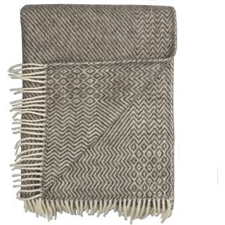 Røros Tweed Kattefot Plaid 150x220 Cm - Plaider & Tæpper Norsk Lammeuld Hvid - 55005