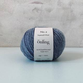 Ãnling No 2 - merino garn - Due blå
