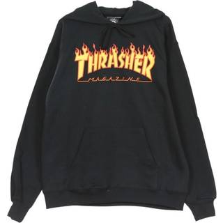 Thrasher Flame Logo Hættetrøje Sort