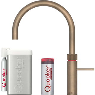 Quooker Fusion Round inkl. PRO3 & CUBE - Bruneret messing